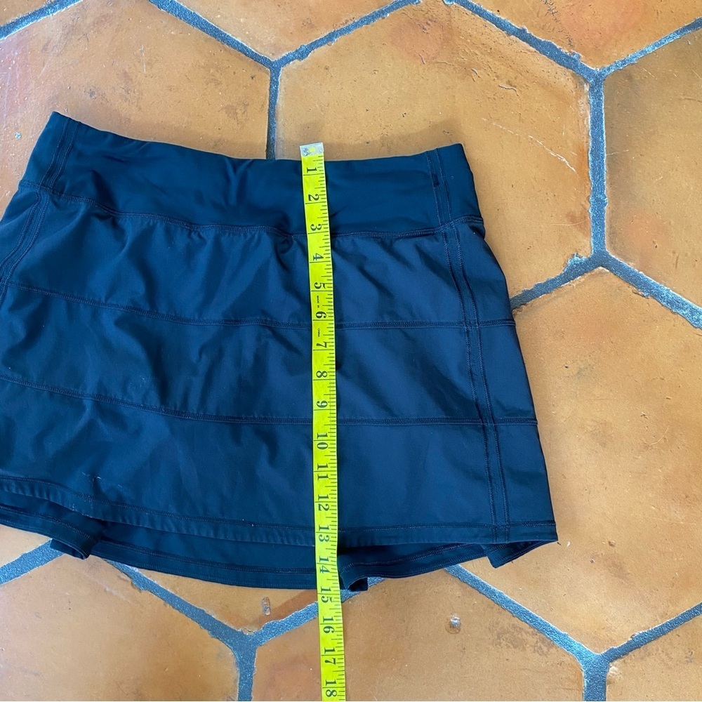 Lululemon Black 15" Pace Rival Skirt 4-Way Stretch Skort Golf Tennis Sz 6 Tall - Picture 7 of 8